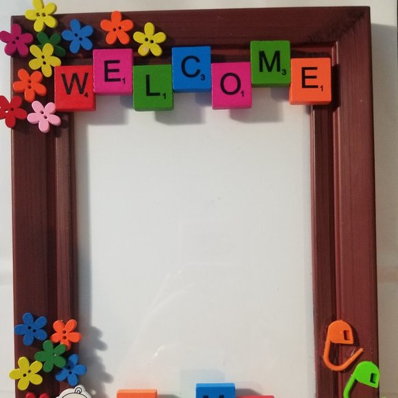 Hand Crafted Other - 🧩Stunning one-of-a-kind Baby Picture Frame